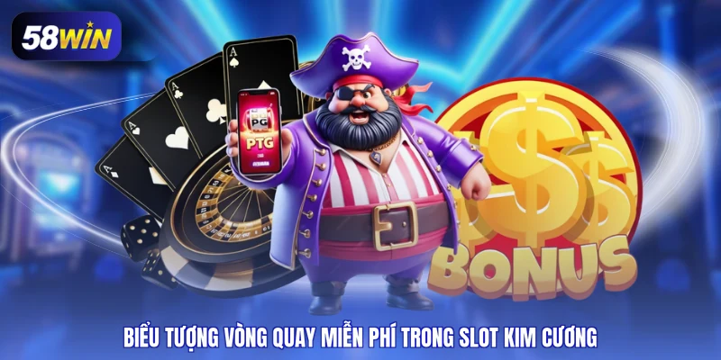 Biểu tượng vòng quay miễn phí trong slot kim cương